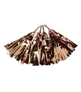 4 Copper Foil Tassels