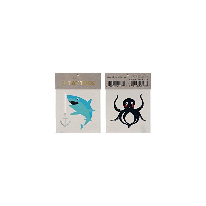 2 Sea Temporary Tattoos
