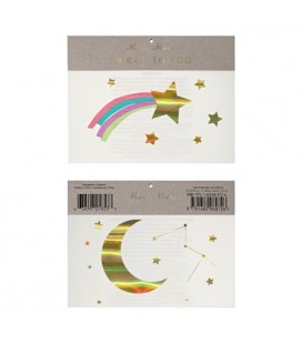 2 Rainbow & Shooting Sar Temporary Tattoos