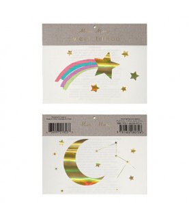 2 Rainbow & Shooting Sar Temporary Tattoos