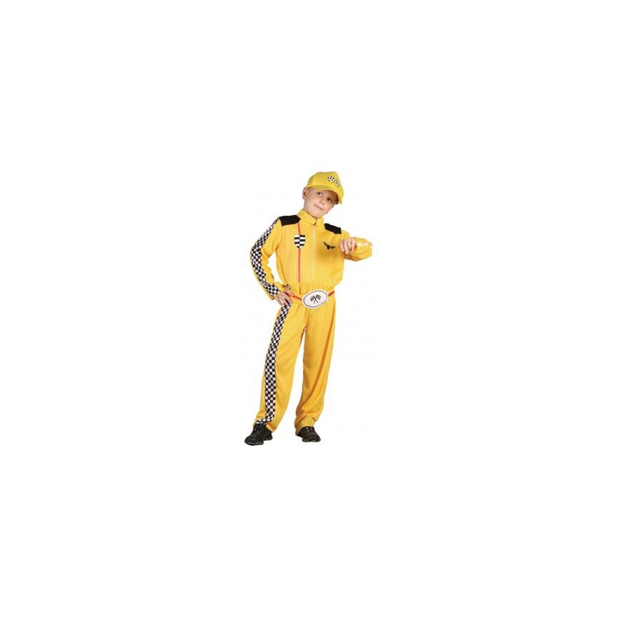 Déguisement Pilote de Course Jaune