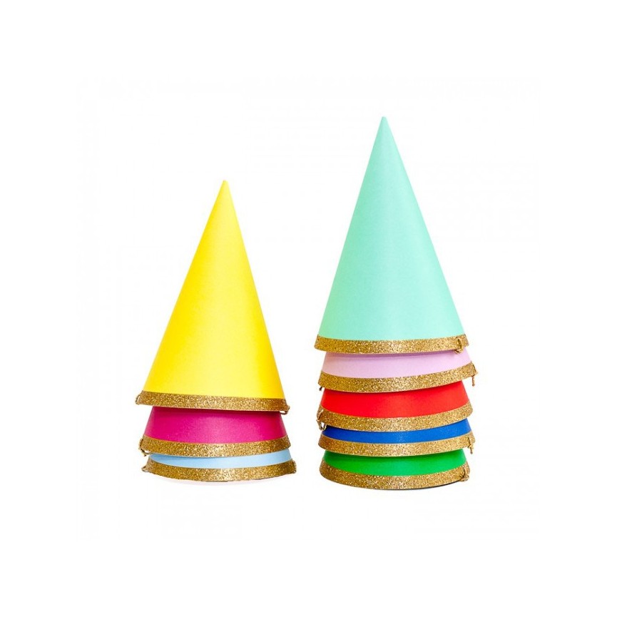 8 Mini Stars & Moons Party Hats