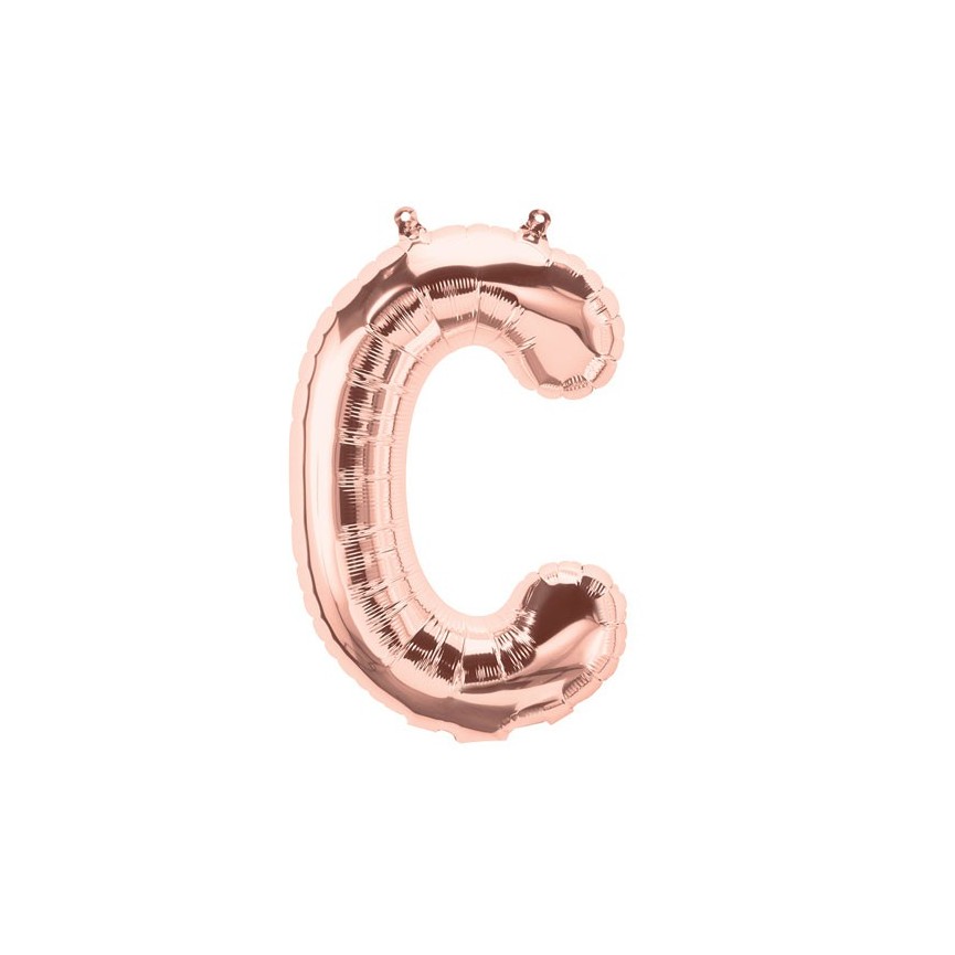 Rose Gold C Mylar Balloon