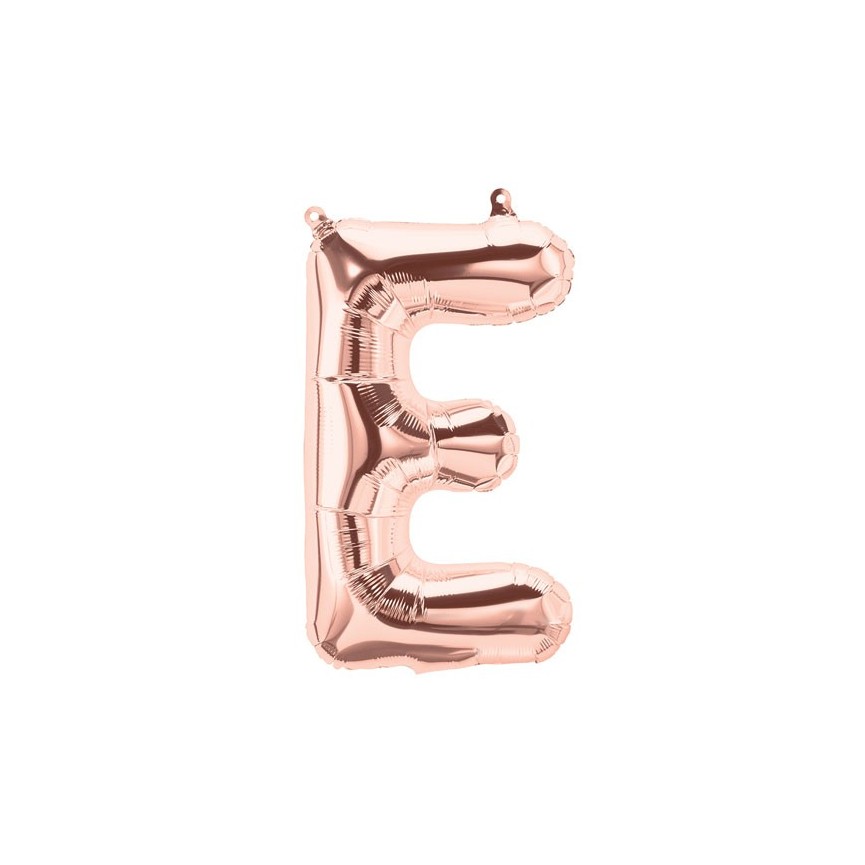 Rose Gold Folienluftballon "E"