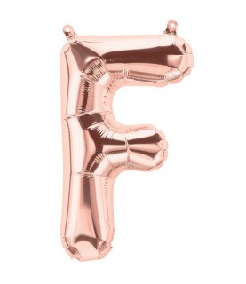 Rose Gold F Mylar Balloon