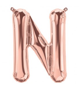 Rose Gold Folienluftballon "N"