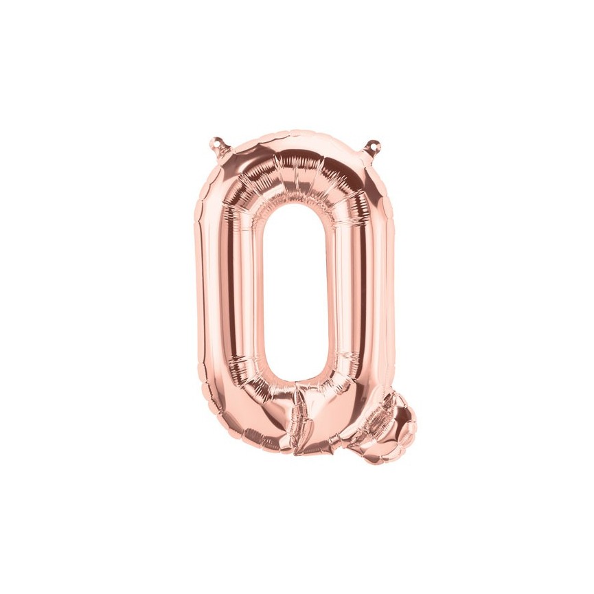 Rose Gold Folienluftballon "Q"