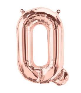Rose Gold Folienluftballon "Q"