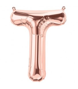 Rose Gold Folienluftballon "T"