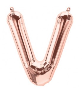 Rose Gold Folienluftballon "V"