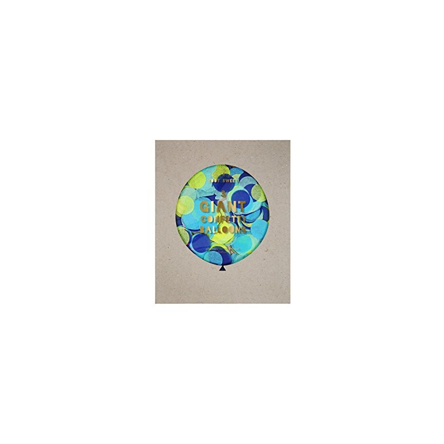3 Blue Giant Confetti Balloons