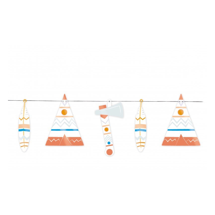 Teepee & Feathers Garland