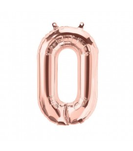 Ballon Mylar Rose Gold Chiffre 0