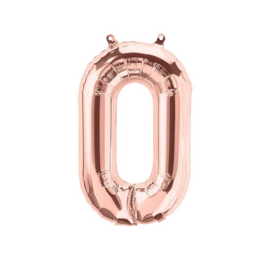Ballon Mylar Rose Gold Chiffre 0