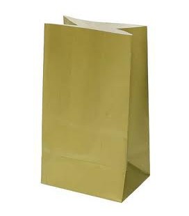 10 Gold Paper Party Bags