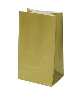 10 Gold Paper Party Bags
