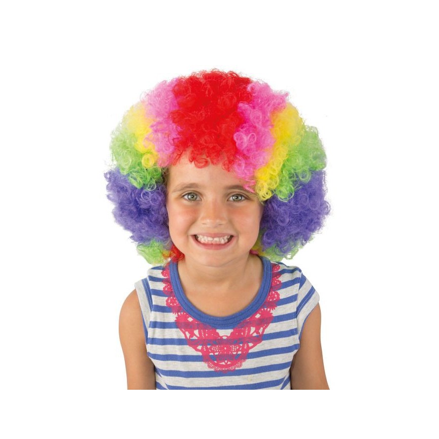 Perruque enfant pop clown multicolore Perruque enfant pop clown multicolore