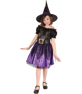 Déguisement enfant Sorcière noire & violette