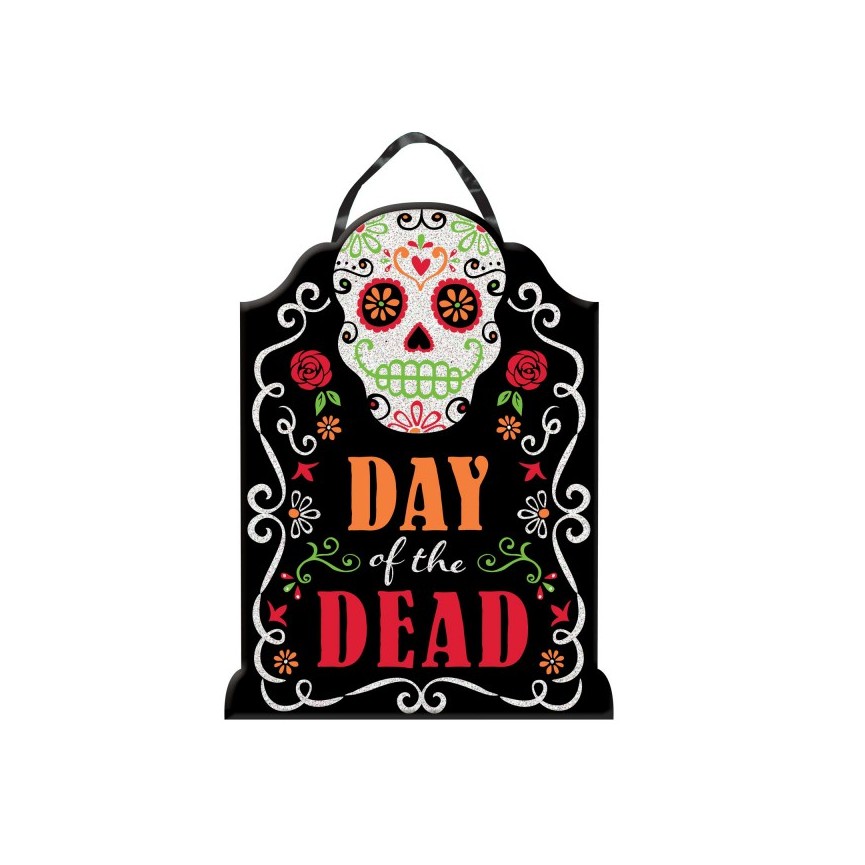 Décoration Murale Pierre de Tombe Dia de los Muertos
