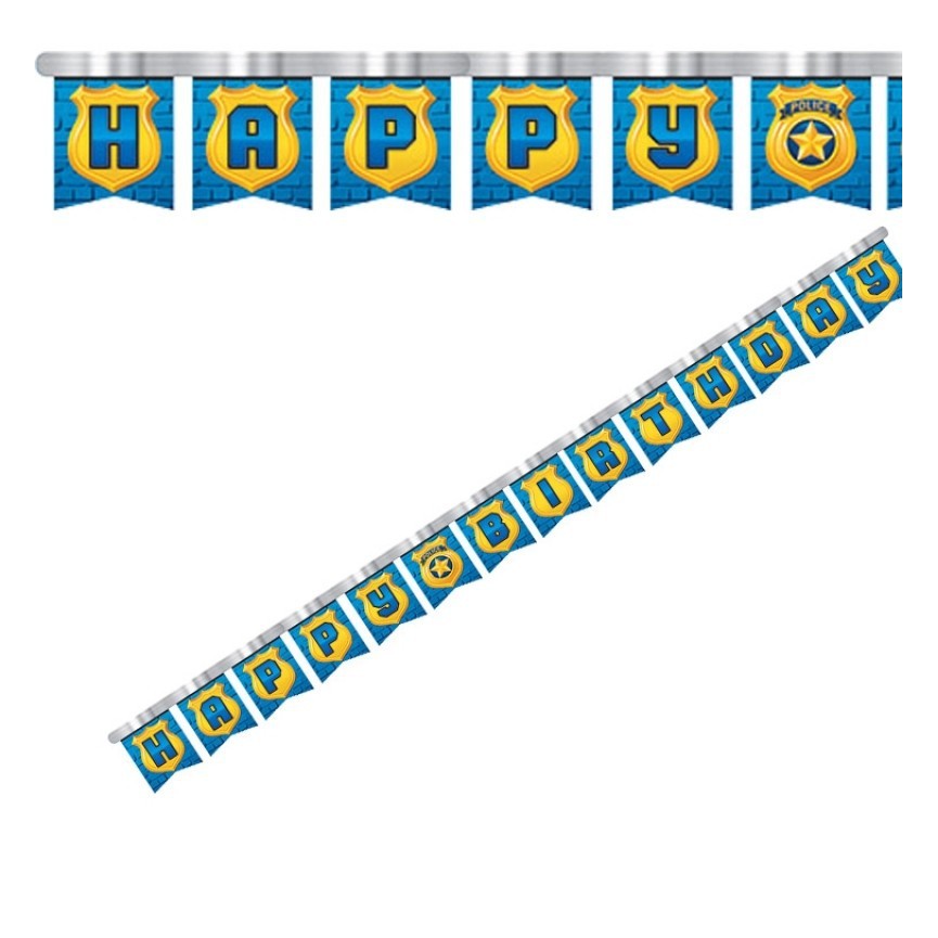 Police Party Happy Birthday Girlande Police Party Happy Birthday Girlande