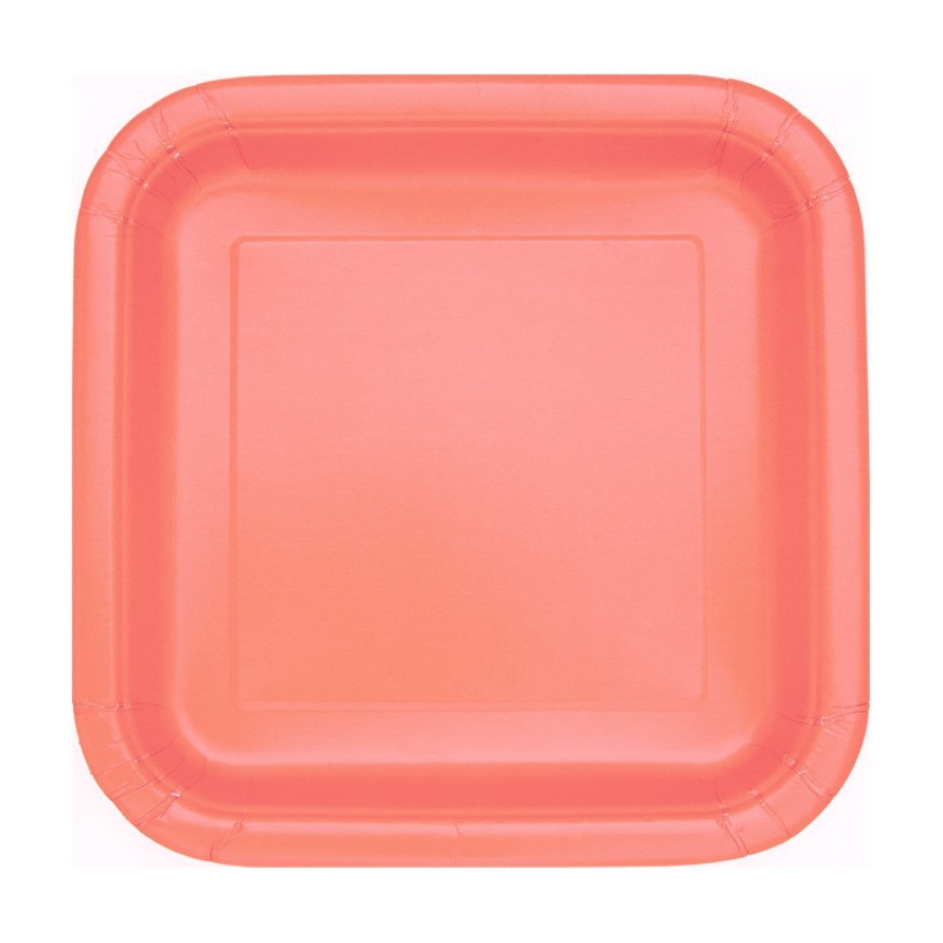 14 CORAL DINNER PLATES