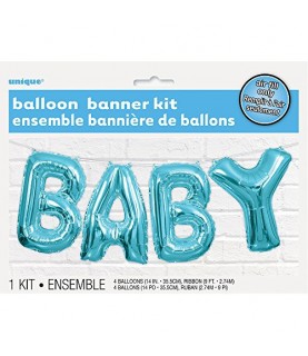 Blue Baby Mylar Balloon
