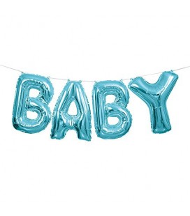Blue Baby Mylar Balloon