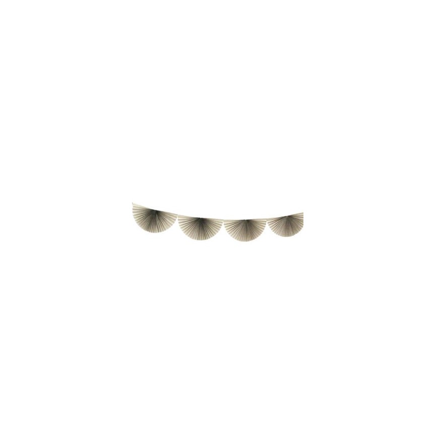 Grey Bunting Fan Garland