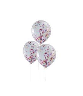 5 Ballons Confetti Party