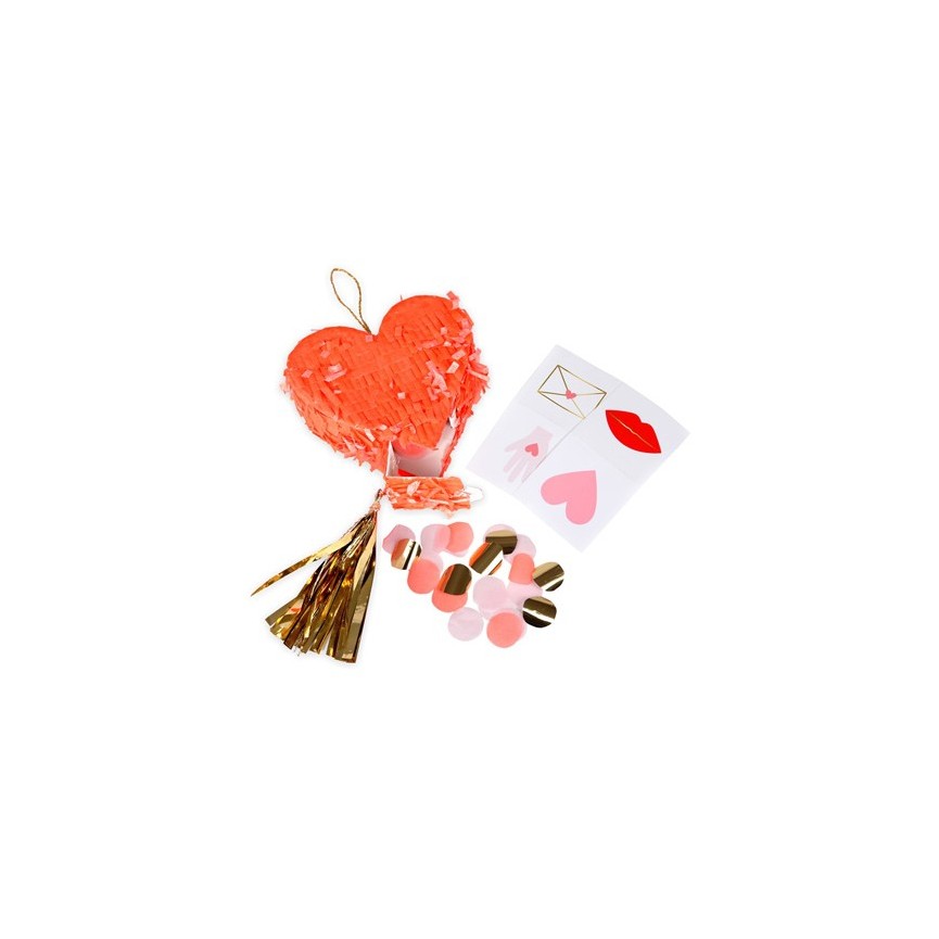 3 Mini Heart Pinatas