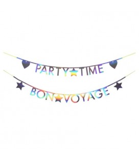 Holographic Silver Letter Garland Kit
