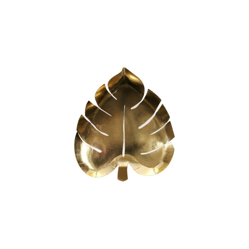 Gold Leaf Palm Tree Plate