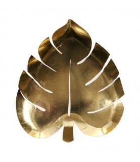 Gold Leaf Palm Tree Plate