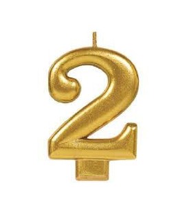 Gold Kerze Nummer 2