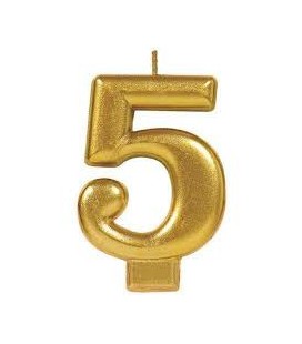 Gold Kerze Nummer 4