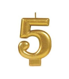 Number 4 Gold Candle