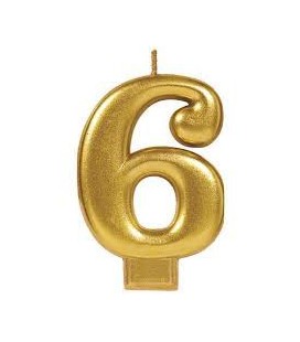 Bougie Chiffre 4 Dorée