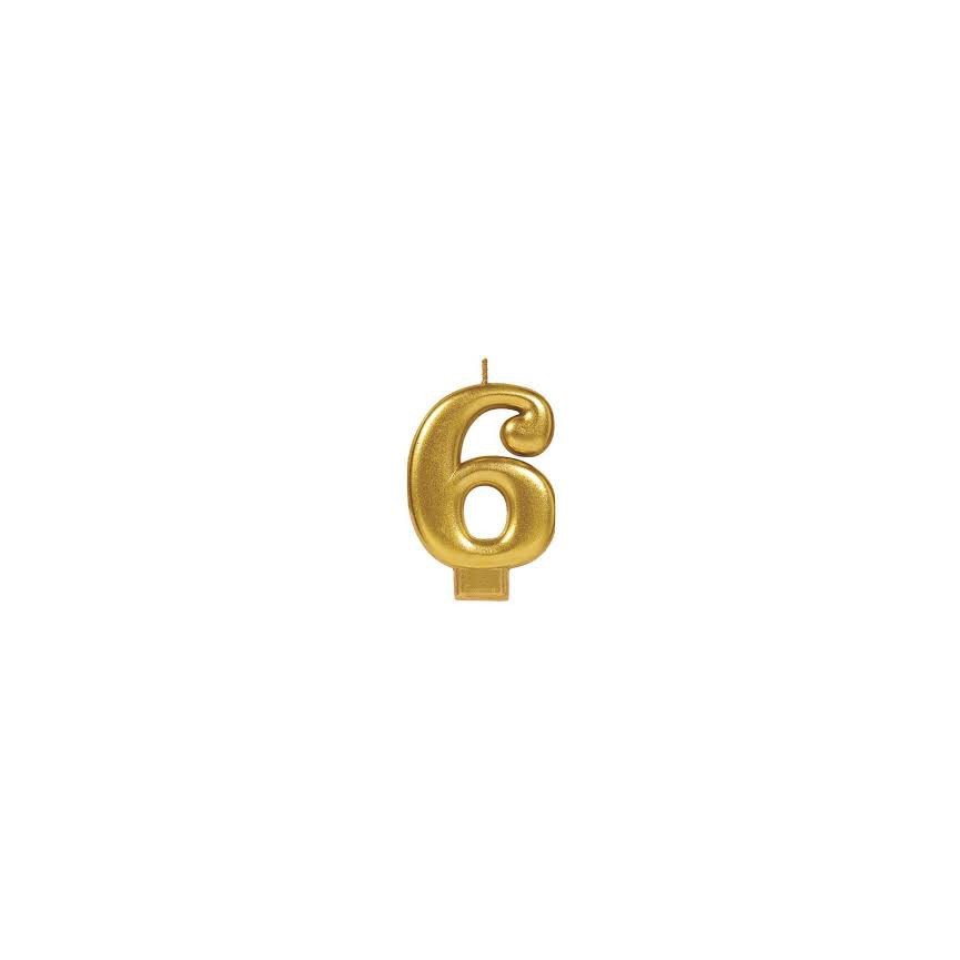 Number 4 Gold Candle