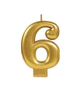 Gold Kerze Nummer 4