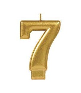 Number 4 Gold Candle