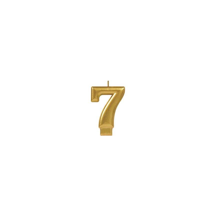 Number 4 Gold Candle