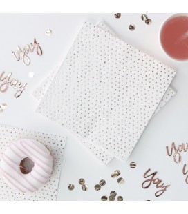 Rose Gold Spotty Napkins