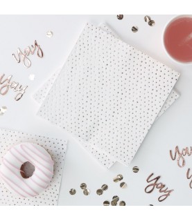 Rose Gold Spotty Napkins