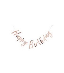 Rose Gold Happy Birthday Girlande