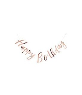 Rose Gold Happy Birthday Garland