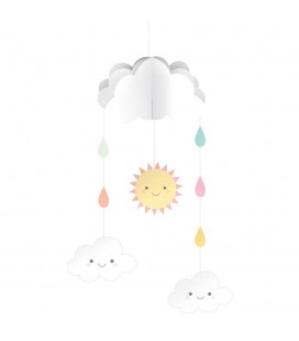 Happy Clouds Hanging Mobile