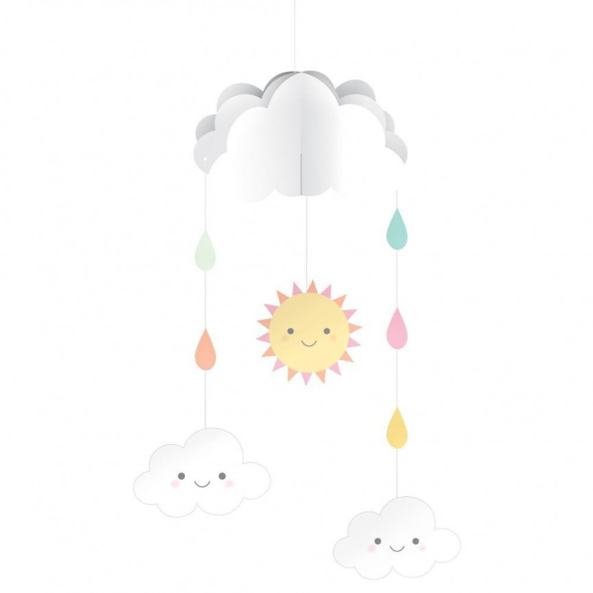Happy Clouds Hanging Mobile