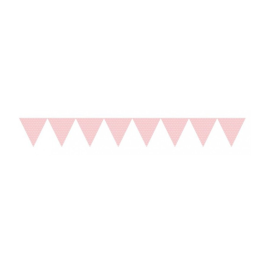 Pink Polka Dot Flag Banner