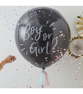 3 Rose Gold Giant Confetti Balloons