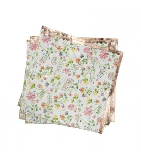 Rose Gold Floral Napkins